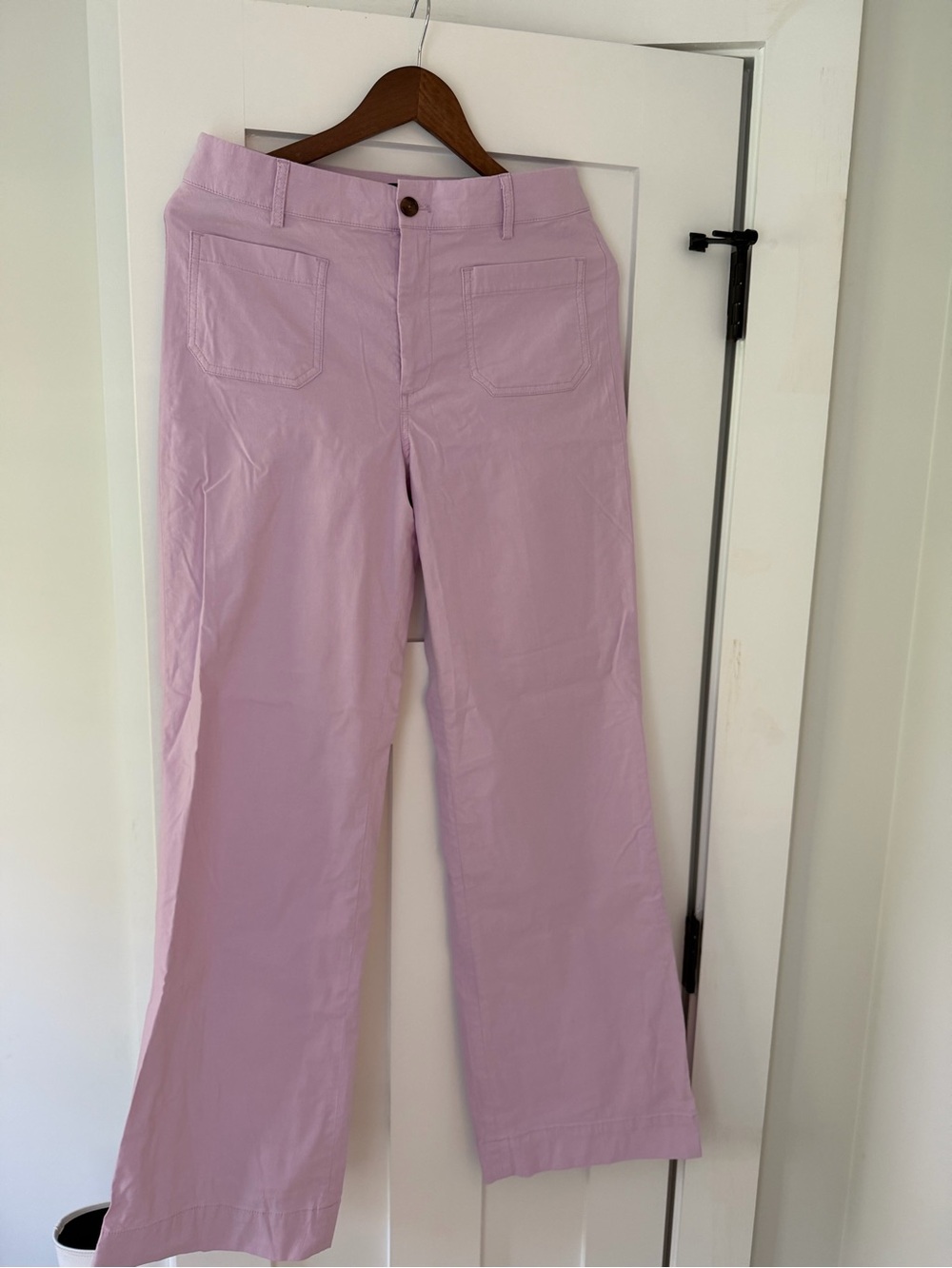 J Crew Women's Lavender Wide-Leg Jeans